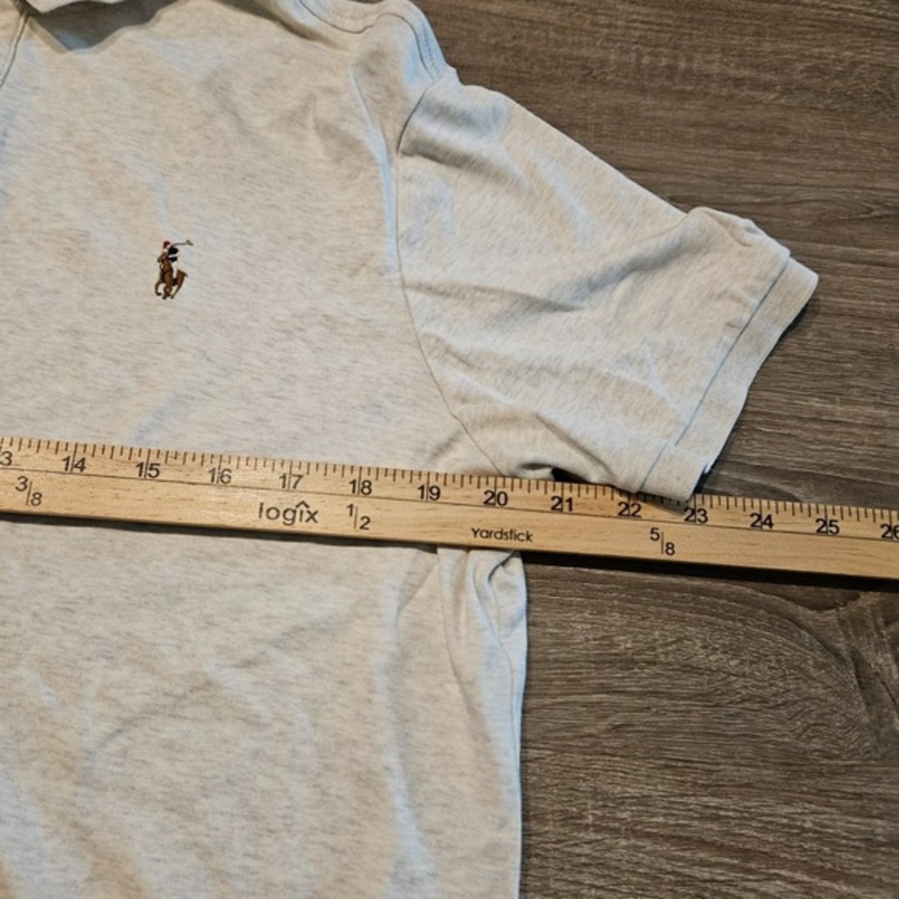 Polo Ralph Lauren Polo Shirt Mens Large Beige Pima Soft Touch Short Sleeve - Picture 8 of 9